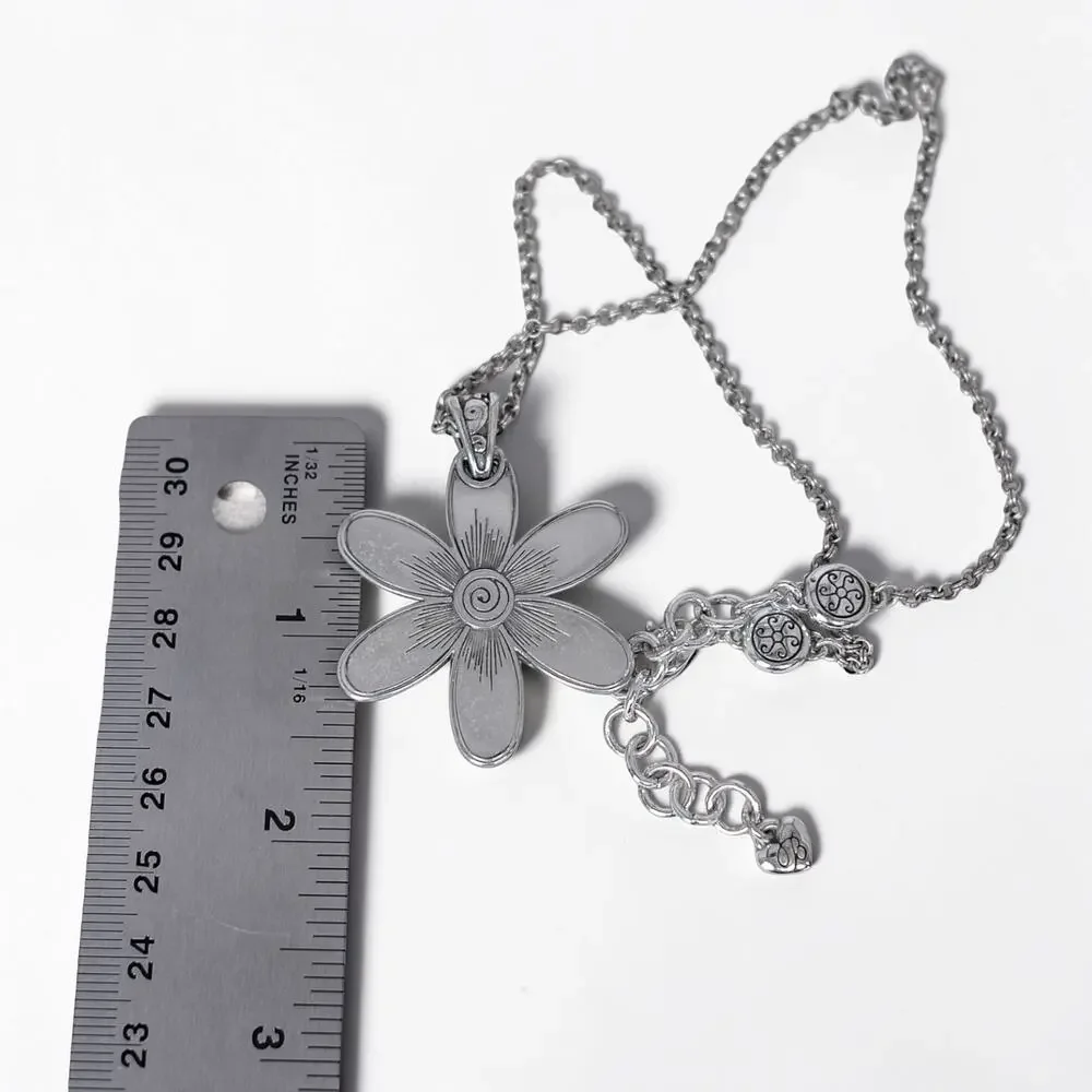Brighton Dazzle Bloom Twin Daisy Pendant Necklace Crystal Floral Garden Retired - Picture 6 of 6